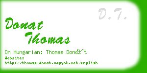donat thomas business card